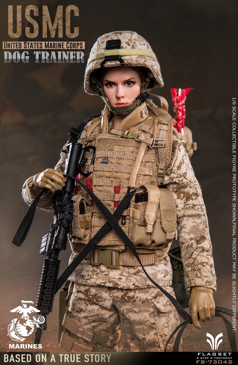 1:6 Scale Flagset USMC Dog Trainer 12