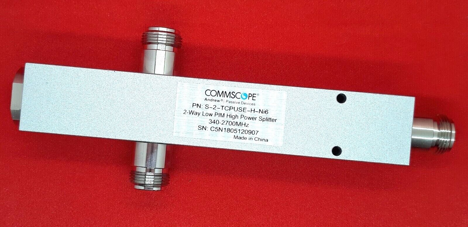 Commscope S-2-TCPUSE-H-NI6 Multiband 2-way Low PIM Reactive High Power  Splitter