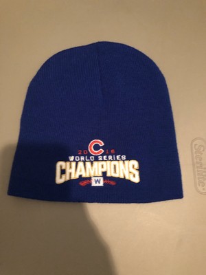 cubs world series knit hat
