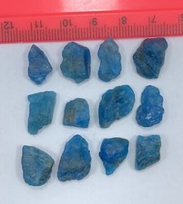 77 Carat Faceted Quality Natural Blue Rough Apatite Lot Loose Gemstone