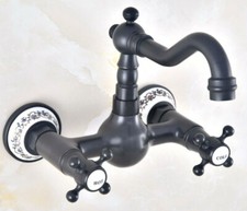 Black Oil Rubbed Brass Swivel Bathroom Sink Faucet Kitchen Mixer Tap 2nf473