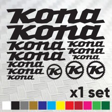 KONA Bike Stickers Vinyl Decal Frame Cycle Bicycle - Set of 13 Logos