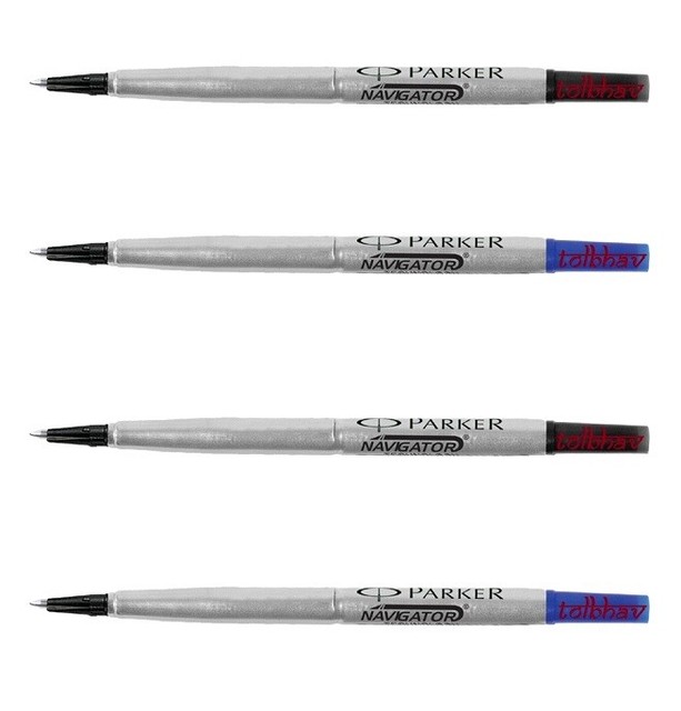 Recargas De Bolígrafo Parker Quink Roller Ball Refill Fino Medio Azul Negro