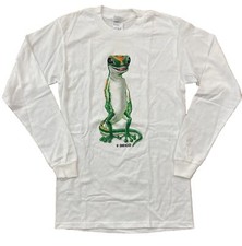 Vintage Y2K Geico Lizard Car Insurance Promo Graphic Shirt S Gecko Long sleeve