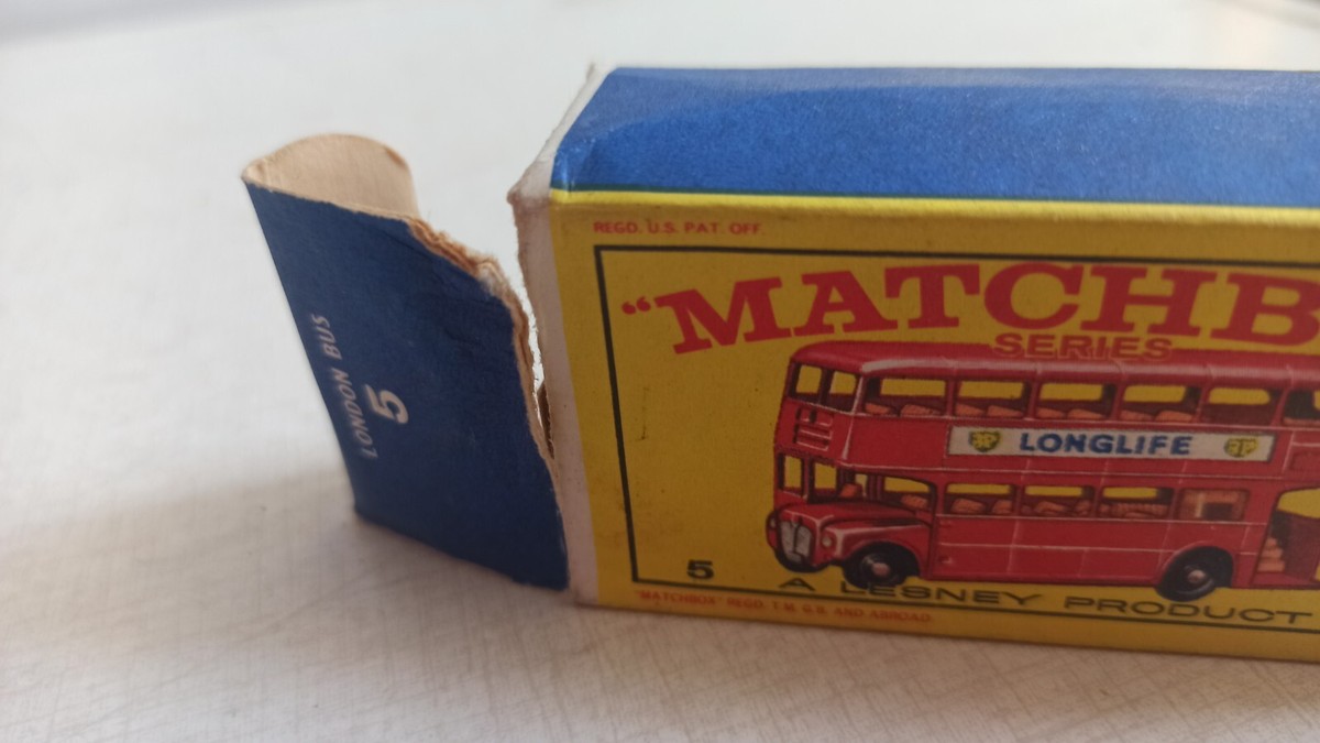 ミニカー MATCHBOX No.5 LONDON BUS Vintage 1953 Lesney Matchbox#5A LONDON DOUBLE DECKER BUS