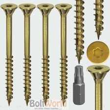 4.2 x 55mm DRYWALL ZINC & YELLOW PASSIVATE FLOORING SCREWS WOOD CHIPBOARD MDF