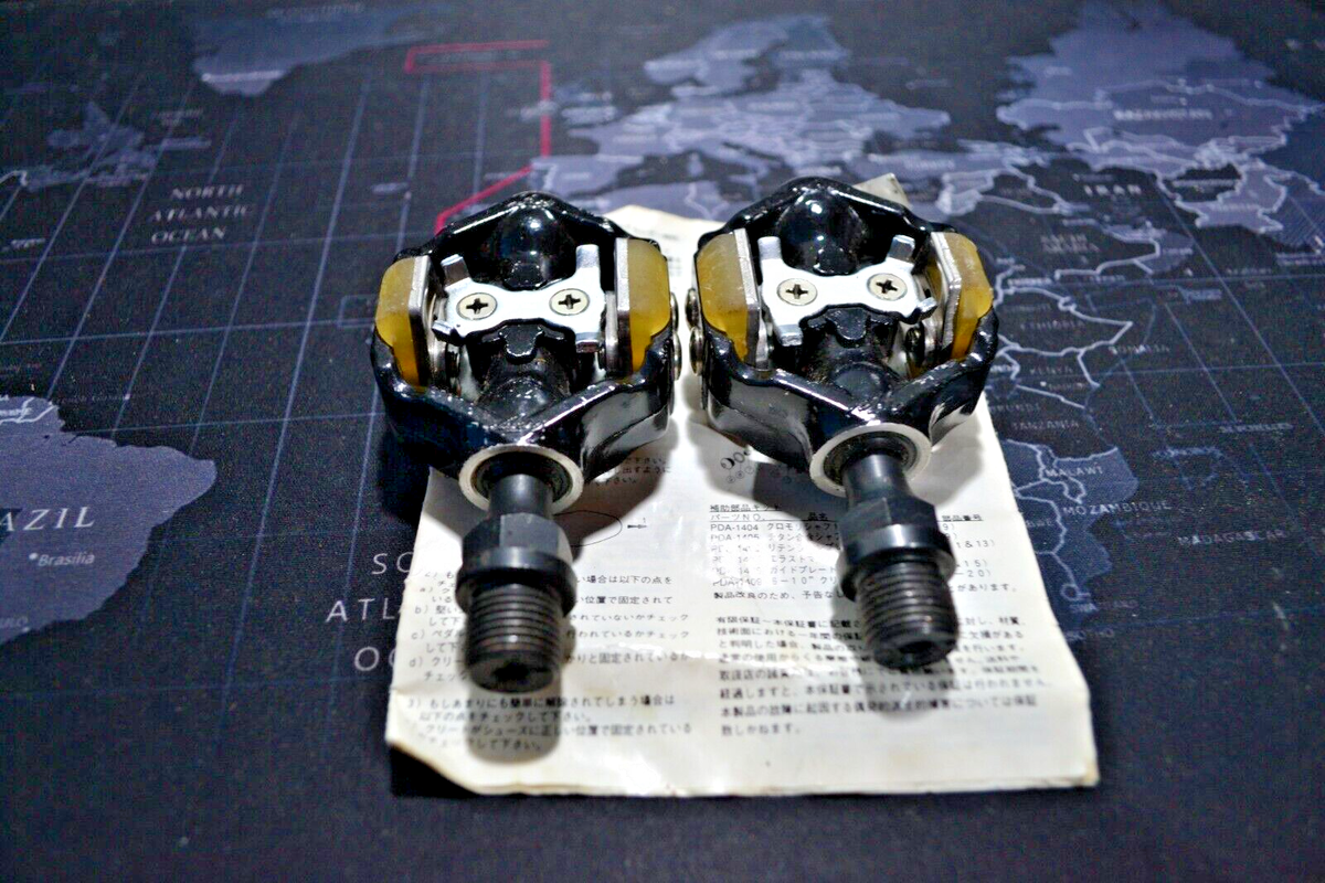 ONZA vintage MTB pedals clipless spd oldschool black | eBay