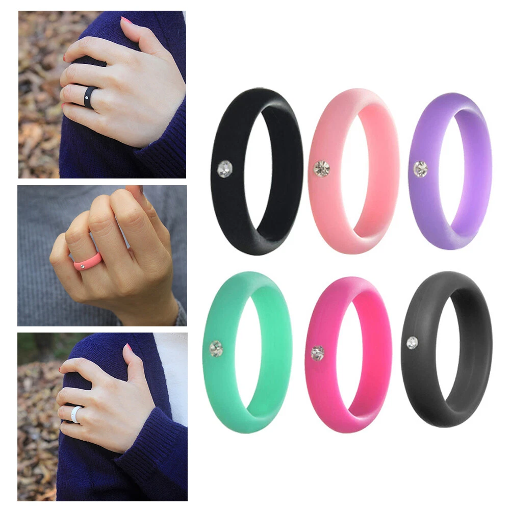 Rhinestone silicone hotsell ring