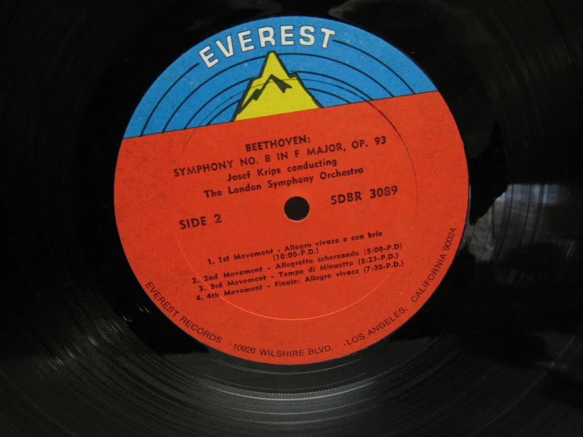 BEETHOVEN Symphony No.1, 8 JOSEF KRIPS London EVEREST LP Record | eBay