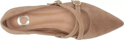 Journee Collection Women's Patricia Slip On Pointed Toe Ballet Flats Taupe 8.5 - Picture 5 of 6