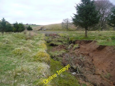 Photo 6x4 The blocked up 'alternative' course of the Ponesk Burn Glenbuck c2014