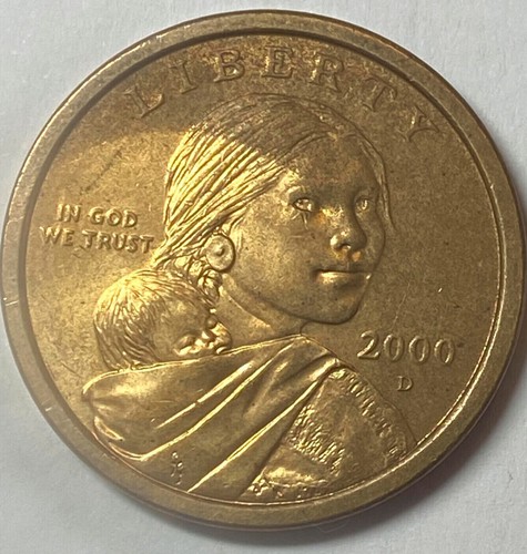 2000 D Sacagawea Dollar Error - Improperly Annealed Planchet on obverse. - Picture 2 of 5