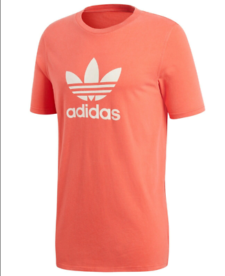 adidas Original Trefoil Men Tee T-Shirt Orange White DH5777