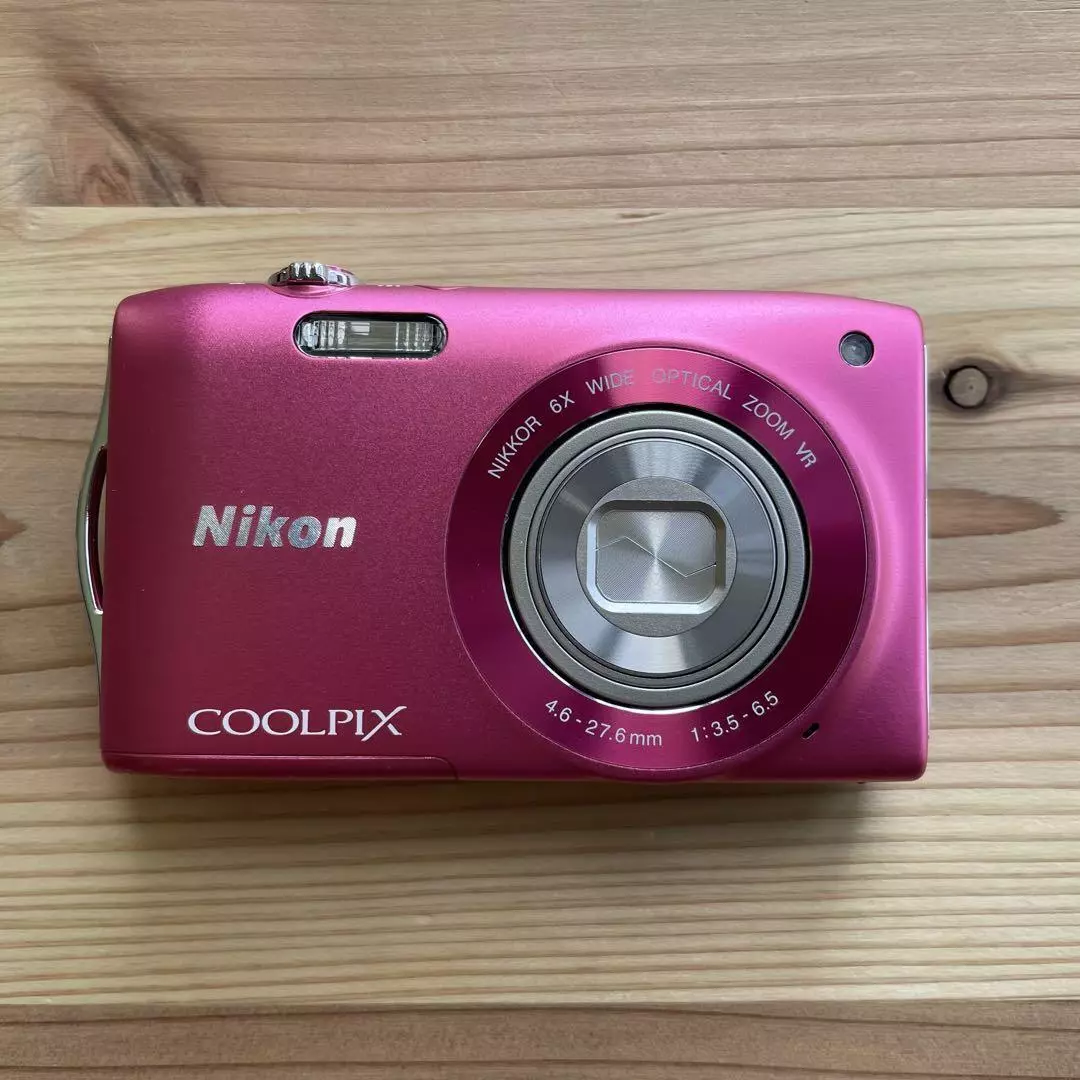 Nikon Digital Camera COOLPIX S3300 strawberry pink 6x zoom 16MP Makeup Effects