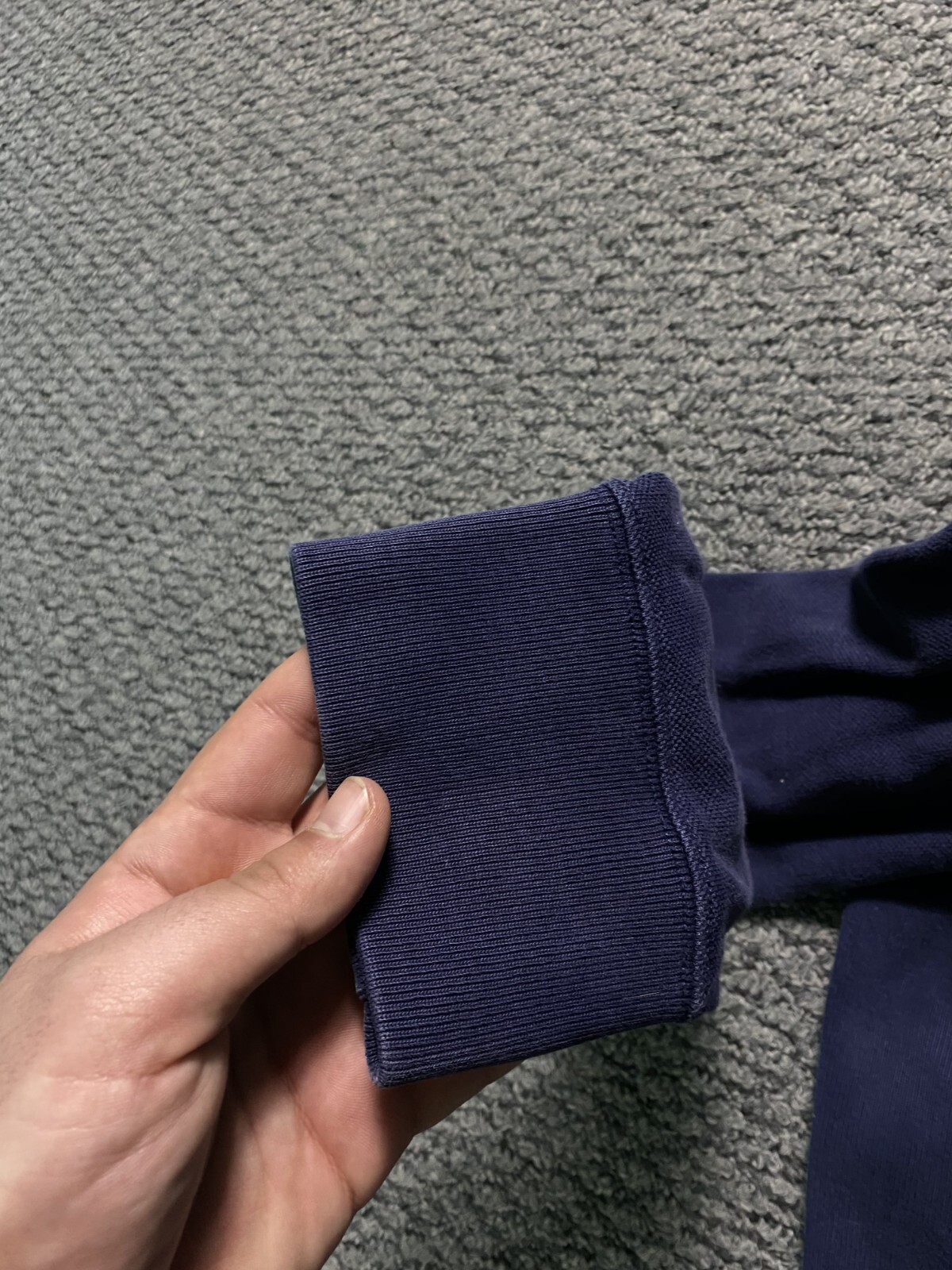 Polo vintage Mwns L ralph lauren big pony zip grande giacca britannica blu