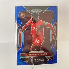 2022 Panini Prizm World Cup Qatar - Jonathan David #49 Blue Wave