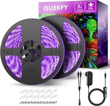 IP65 Waterproof LED Black Light Strip Waterproof-40ft/12M, 