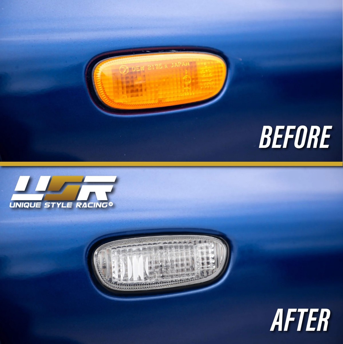JDM Crystal Clear Side Marker Lights For 1993-2001 Subaru Classic