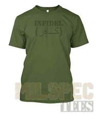 T-shirt Infidel sottomessa verde militare