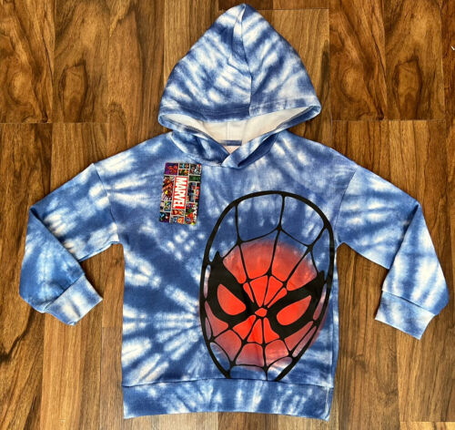 Spider-Man T-Dye Hoodie - Boys Size 4 - New With Tags - Picture 1 of 4