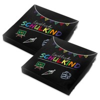 Itenga 40X Servietten Einschulung Schulanfang Endlich Schulkind Modern Schwarz