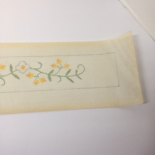 Flower Vine Bellpull Needlepoint Canvas 6" x 23.5" 12 Count - Picture 2 of 6