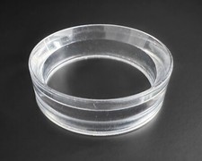 1.6" W x 0.5" H Clear Acrylic Display Holder Base Stand Marble Ball Sphere Egg
