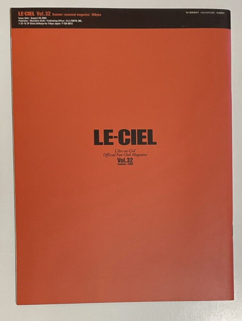 L'Arc〜en〜Ciel FanClub magazine vol.0 L'Arc~en~Ciel LE-CIEL 2000 Vol.25 Japan Fan Club Book hyde