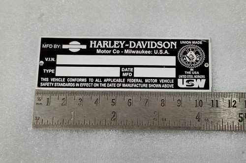 PLACA DE DATOS APTA PARA MOTOCICLETAS HARLEY DAVIDSON - Imagen 4 de 4