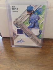 OTTO LOPEZ 2022 Panini Diamond Kings DK Materials Dual Patch Auto Toronto