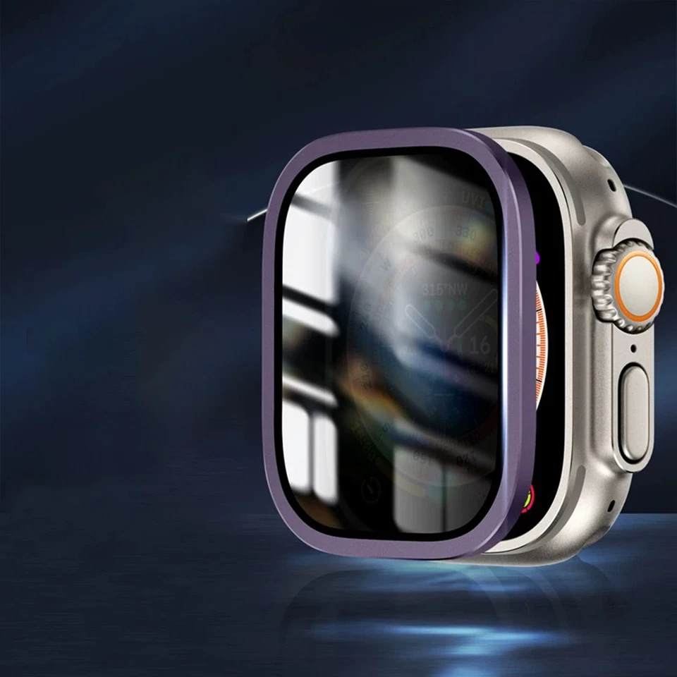 For iWatch Ultra 2/1 49mm Titanium Alloy Privacy Tempered Glass Screen Protector - Image 3 of 4