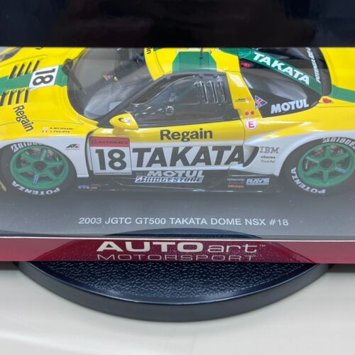 AUTOart 1/18 2003 JGTC TAKATA DOME NSX #18 GT500 Honda Acura yellow 80399 - Picture 2 of 20