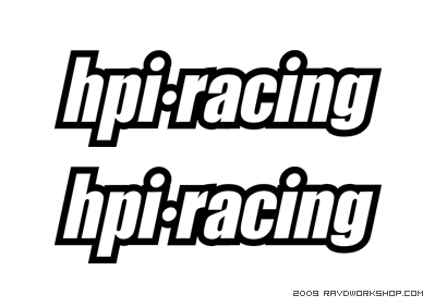 Adesivi HPI Racing Die Cut Decal, Vinile Autoadesivo Per RC Drift, Confezione Da 2, Neri