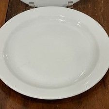 Pillivuyt Plisse Porcelain Dinner Plates- Set Of 2, White, 10 3/8” Diameter EUC