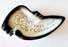 Vintage PIKES PEAK COLORADO Ceramic Ashtray Rosemary's USA
