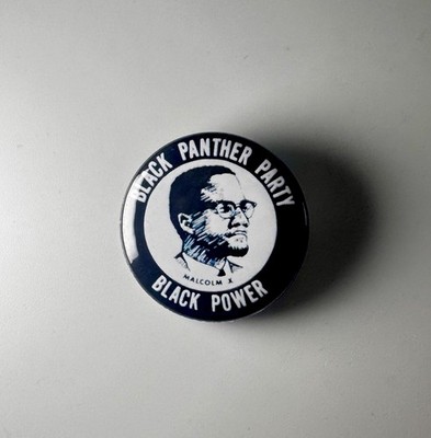 Black Panther Party Malcolm X 1.25'' Button B018B125 Badge Pin