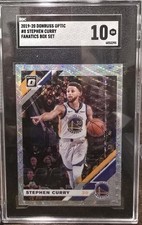 2019-20 Panini Status Stephen Curry #8 Fanatics Box Set Silver Prizm SGC 10