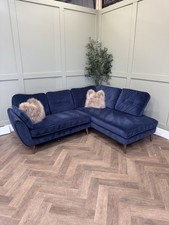 Navy - DFS Zinc French Connection Chaise Sofa - Delivery Available