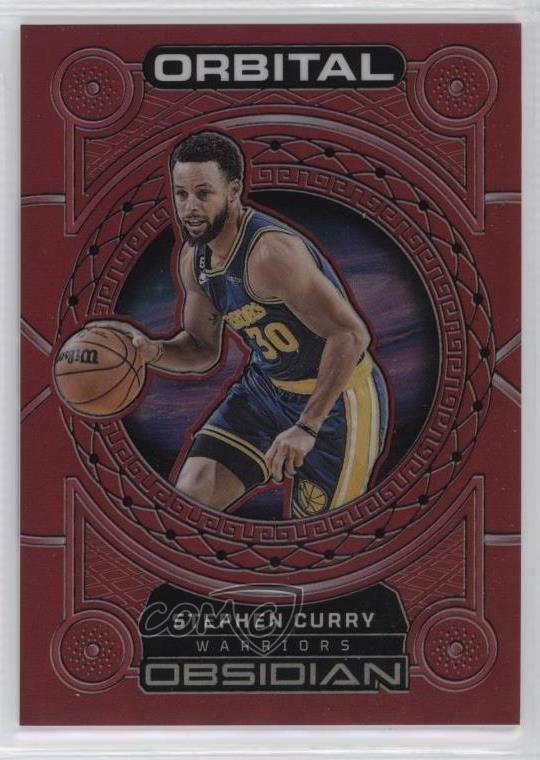 2022-23 Panini Obsidian Orbital Electric Etch Red Flood Stephen Curry #10 1rc1