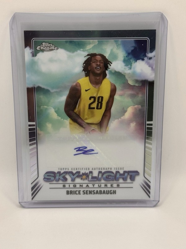 2024-25 Topps Chrome Brice Sensabaugh Sky Light Signatures Auto Utah Jazz