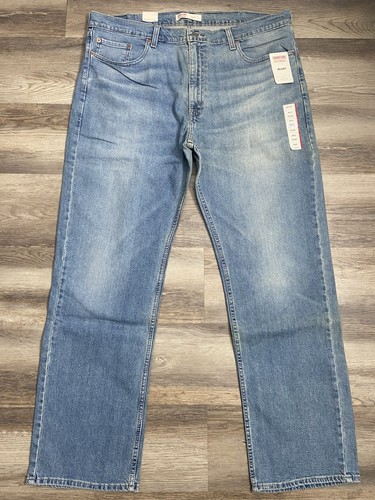 New Mens Signature Levi Strauss Relaxed Blue Jeans 40x32 Flex Moves With You