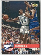 1993-94 UPPER DECK #RE5 ISAIAH RIDER ROOKIE EXCHANGE SILVER TIMBERWOLVES