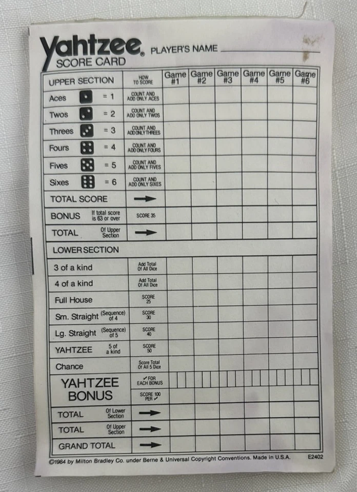 2005 Yahtzee Bookshelf Edition Wood Bookshelf Game by Hasbro Complete Good Cond - Image 2 of 4