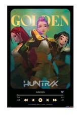 Netflix KPop Demon Hunters 2025 Golden Poster 34L" x 22.4W" Huntrix Unframed