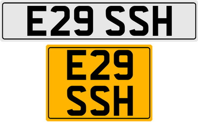 E29 SSH SAM SUE SAL STU SCOT SIM STEVE SOF SARA SEB SS SOPH PRIVATE NUMBER PLATE