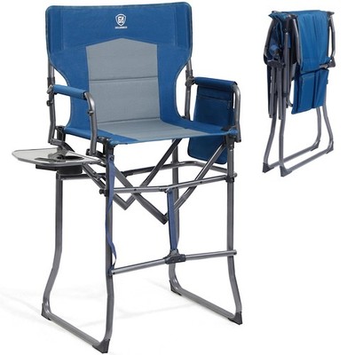 Ever Advanced Directors Chair 30.7 Inch Tall Folding Camping Stool 350LB