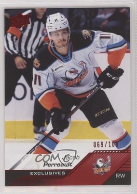 2022-23 Upper Deck AHL Exclusives 69/100 Jacob Perreault #75 Rookie RC 5yy