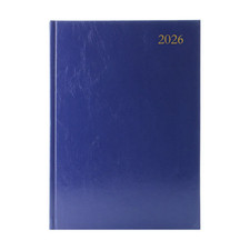 Image of A4 Desk Diary Page a Day – 2025 & 2026 – Black, Blue, Burgundy | Office Planner