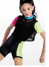 Weissman Showtime Sorry Sequin Shorts Pink, Green, Black Size LC