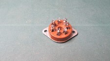 7 PIN Small Vacuum Tube Socket Vintage AMPHENOL USA 77MIP7S-T Brown U7A 2A7 6A7
